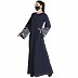 Abaya with embroidery sleeves- Navy Blue Abaya with embroidery sleeves- Navy Blue